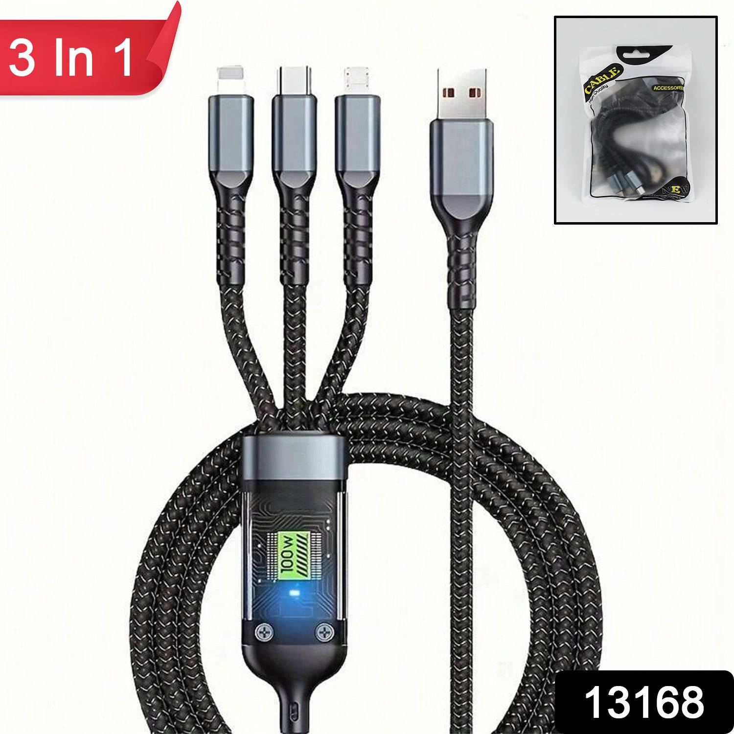 3-in-1 Super Fast Charging Cable 100w - Superior eMart