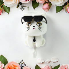 Cat Hook For Wall Cute Cat Key Hook With Sunglasses (1 Pc) - Superior eMart