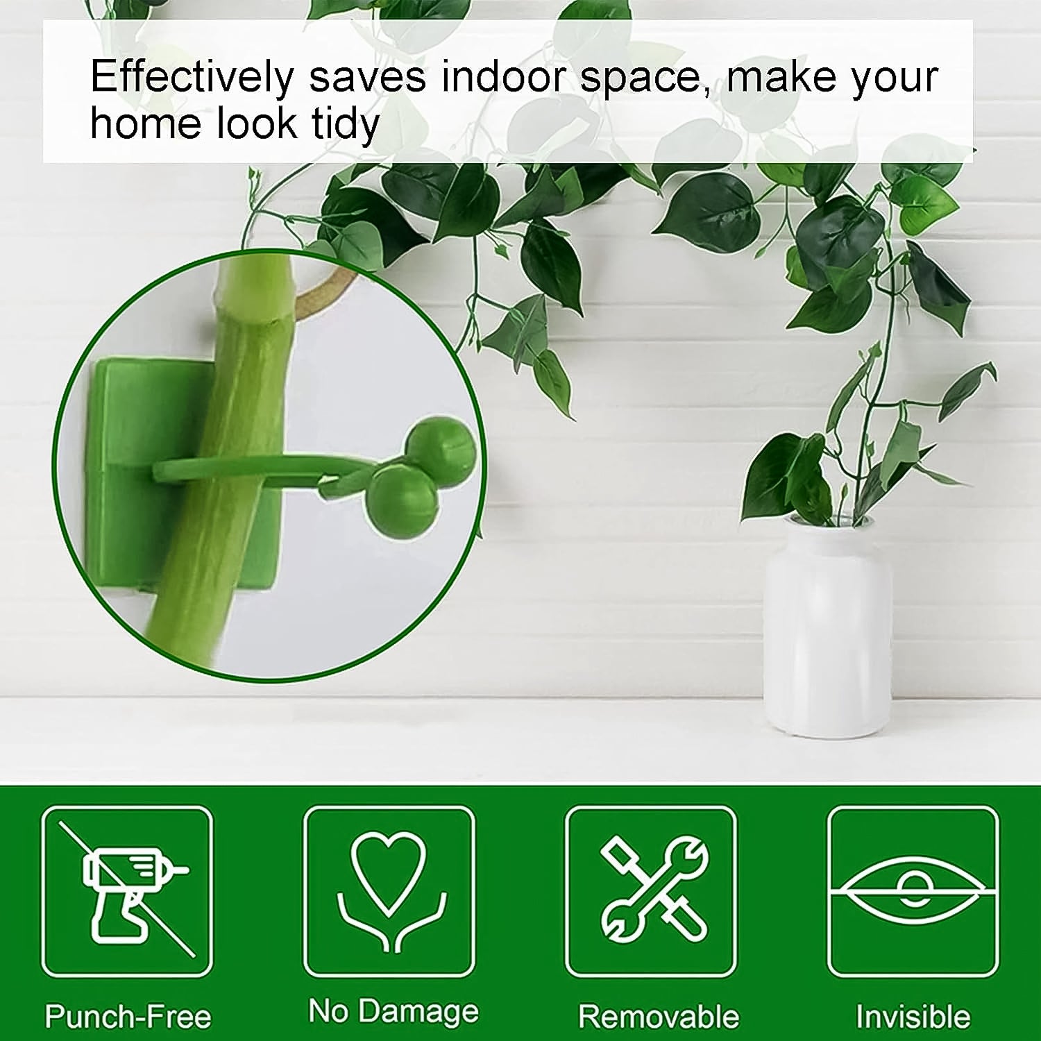 Plant Climbing Wall Clips - 100 Pcs Set