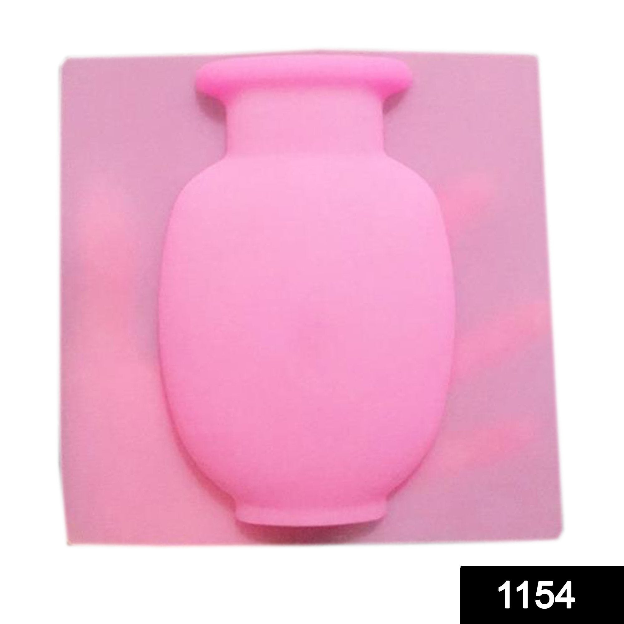 Pink silicone wall mounted flower pot sticker for unique home decor styling