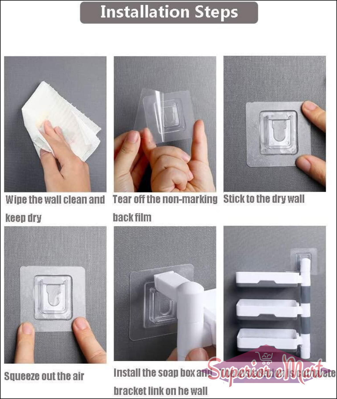 Wall Mounted Soap Dish Holder with Multi-Tray Design - Superior eMart