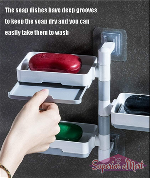 Wall Mounted Soap Dish Holder with Multi-Tray Design - Superior eMart