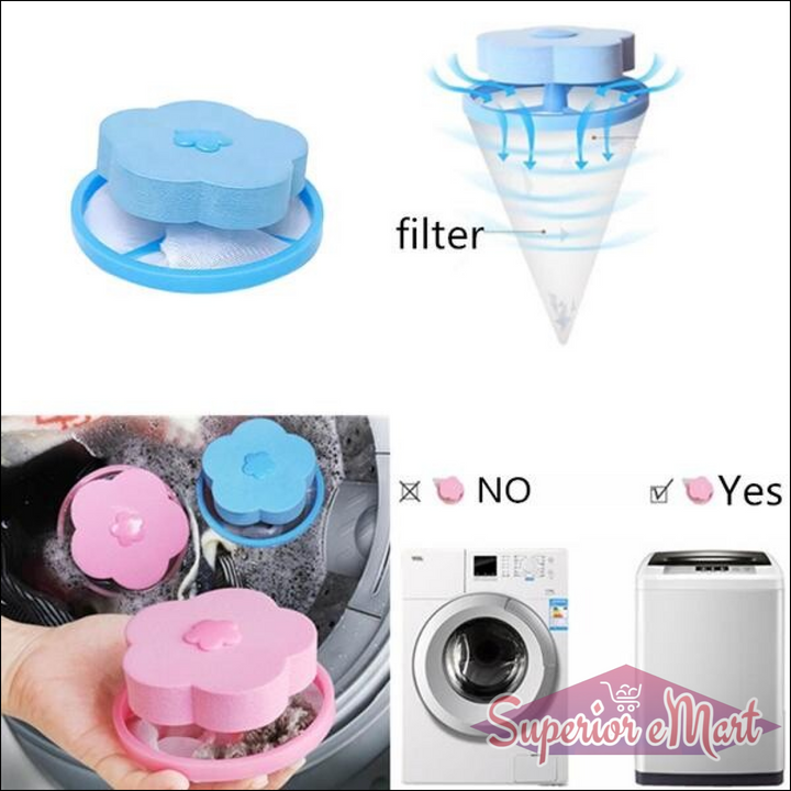 Washing Machine Floating Filter Lint Mesh Bag Net Pouch Hair / Lint Catcher - Superior eMart