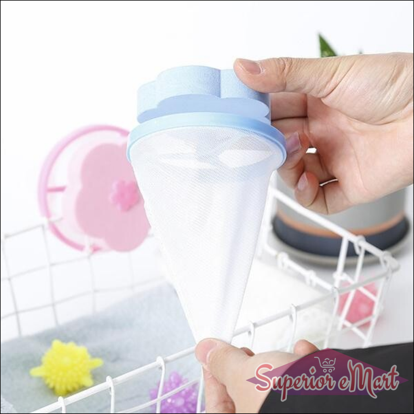 Washing Machine Floating Filter Lint Mesh Bag Net Pouch Hair / Lint Catcher - Superior eMart