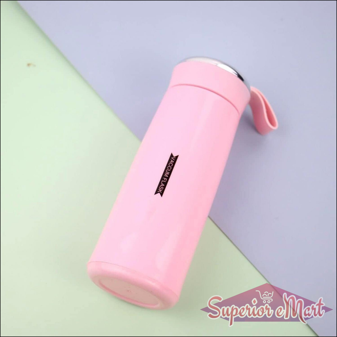 Superior eMart leak proof glass water bottle in pink with a sleek design for on-the-go hydration