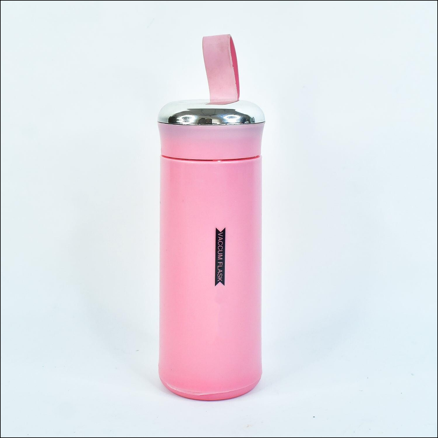 Pink stainless steel water bottle with a secure lid, ideal as a leak proof glass water bottle