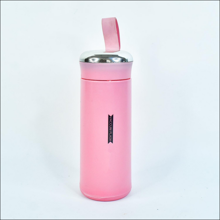 Pink stainless steel water bottle with a secure lid, ideal as a leak proof glass water bottle