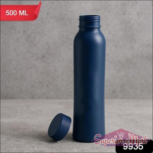 500ml water bottle with cap in navy blue color for hydration on-the-go