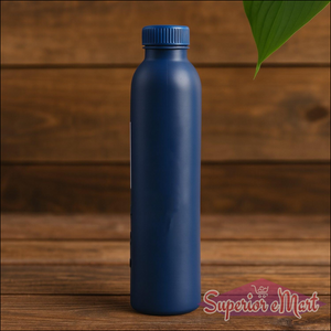 Durable blue 500ml water bottle with cap for easy hydration on the go