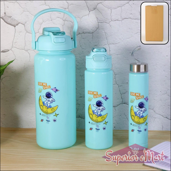 Water Bottles 2000ml + 900ml + 300ml - 3 Pc - Superior eMart