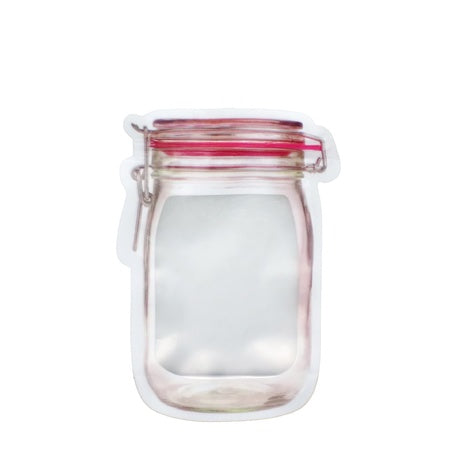 Reusable Airtight Seal Food Storage Mason Jar Zipper (500ml)