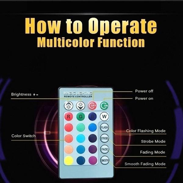 Instructions for operating a wireless Bluetooth LED bulb with remote control color functions