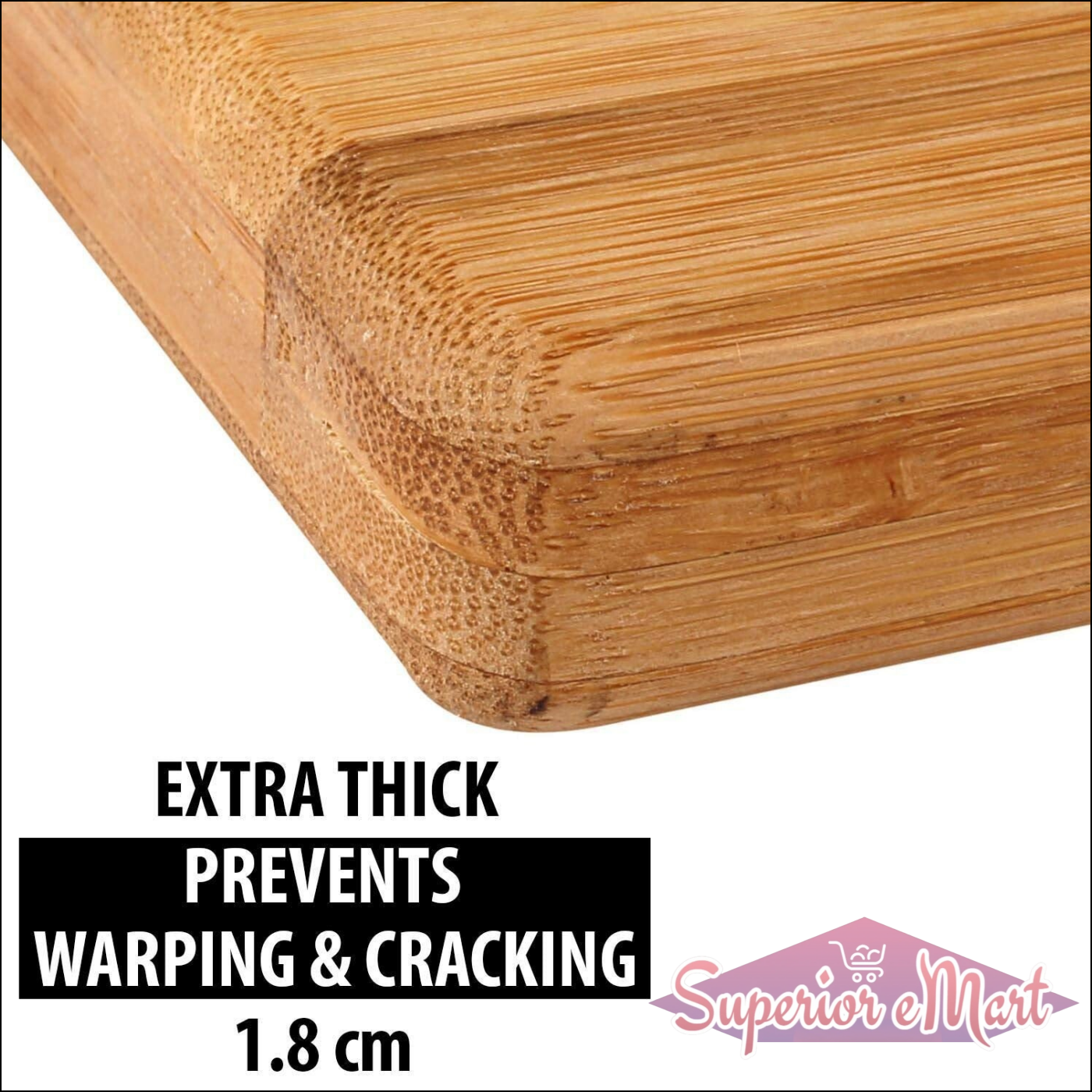 Wooden Chopping  Cutting Board With Anti Skid Mat - Superior eMart