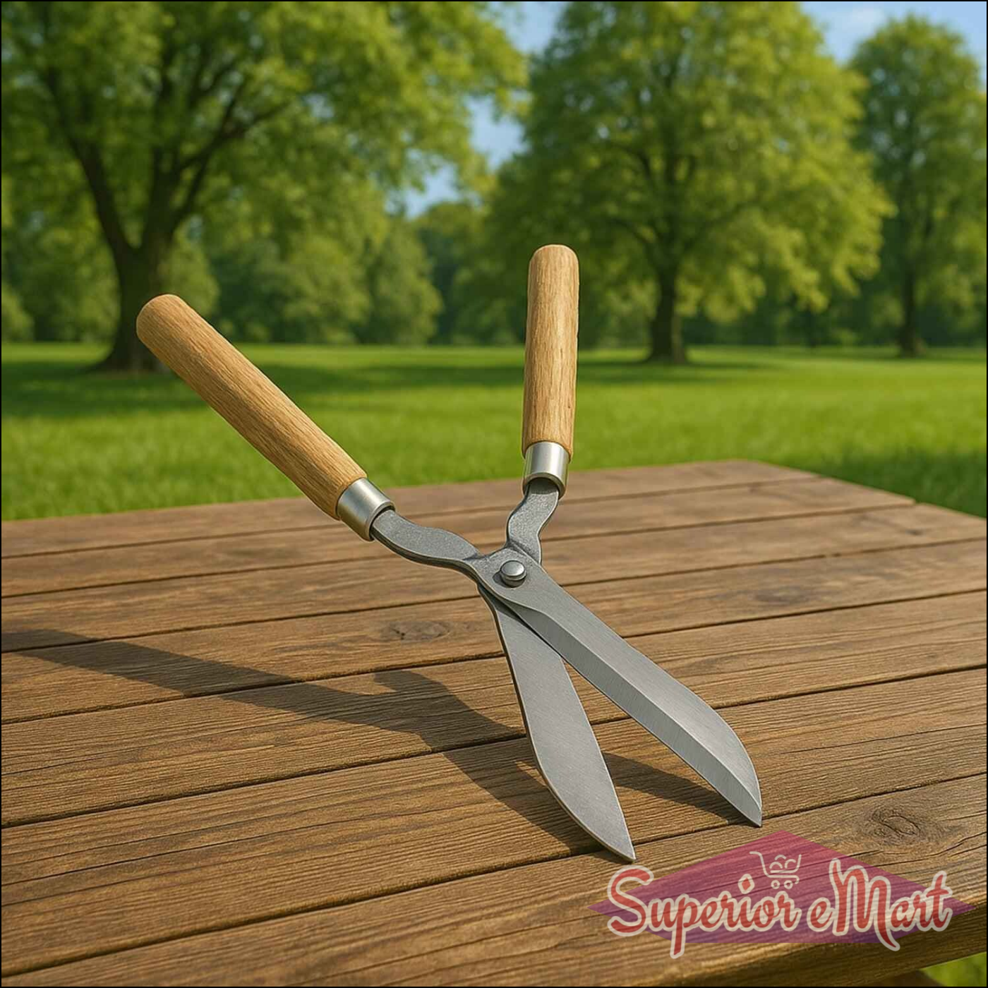 Wooden Handle Garden Shears for Pruning - Superior eMart