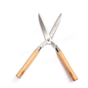 Superior eMart wooden handle hedge shears with stainless steel blades for precise garden trimming