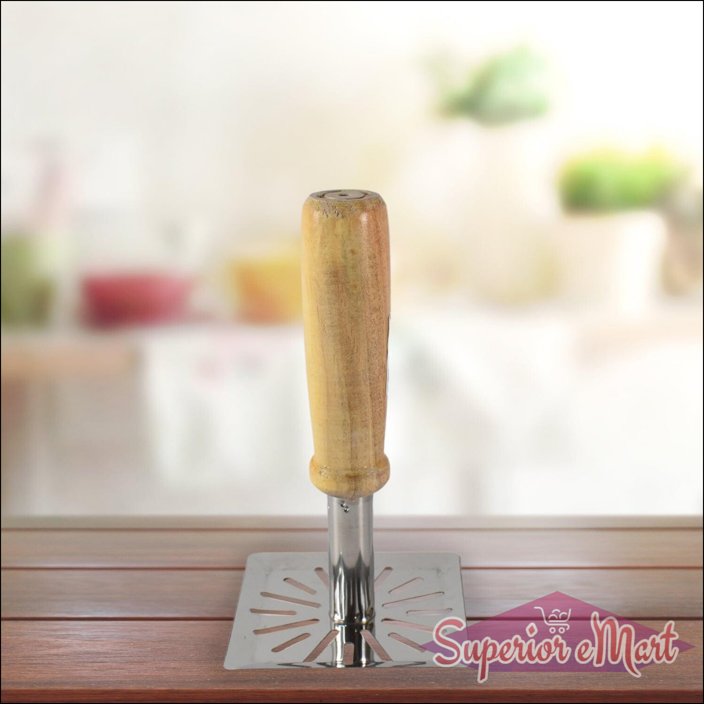 Wooden Handle Potato Masher - Durable Kitchen Tool - Superior eMart