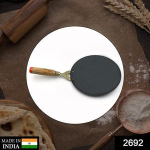 Wooden handle roti tawa with a durable surface for making perfect flatbreads