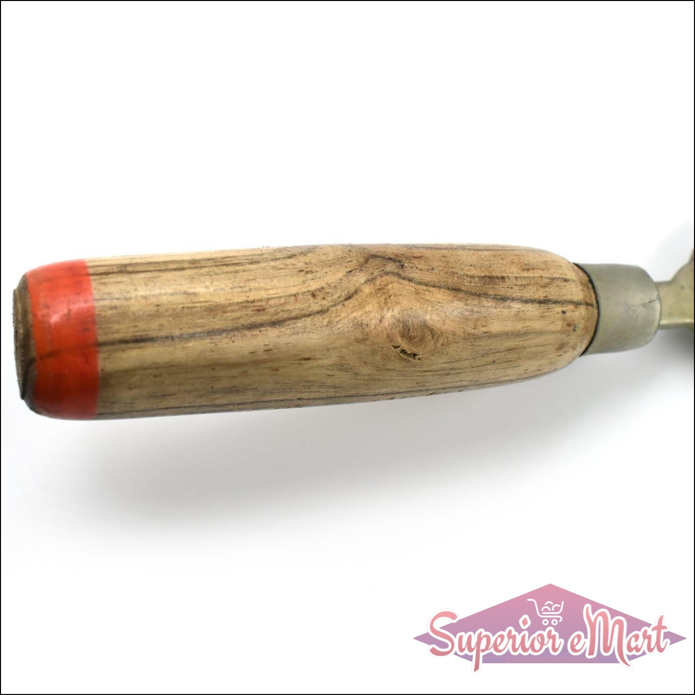 Close-up of a wooden handle roti tawa showcasing its sturdy design for efficient cooking