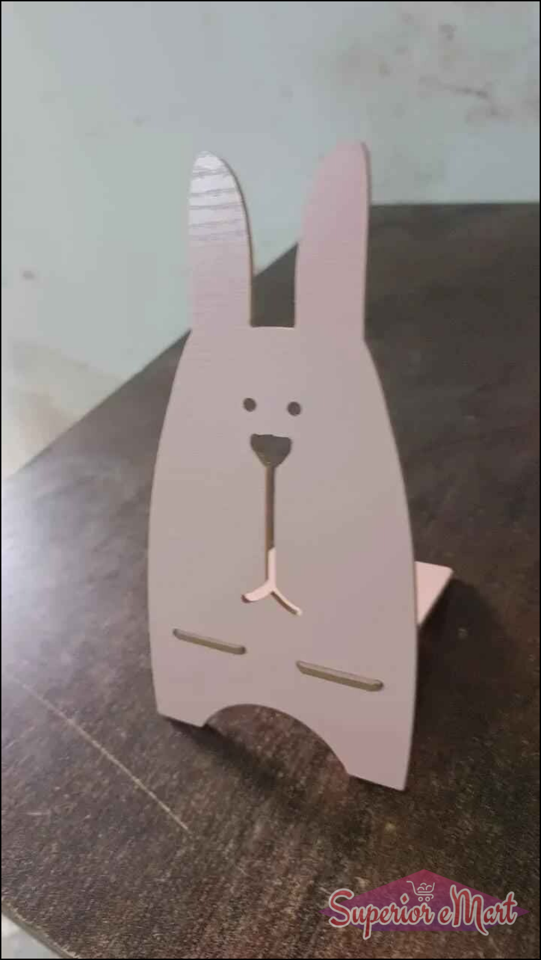 Wooden Rabbit Phone Stand - Superior eMart