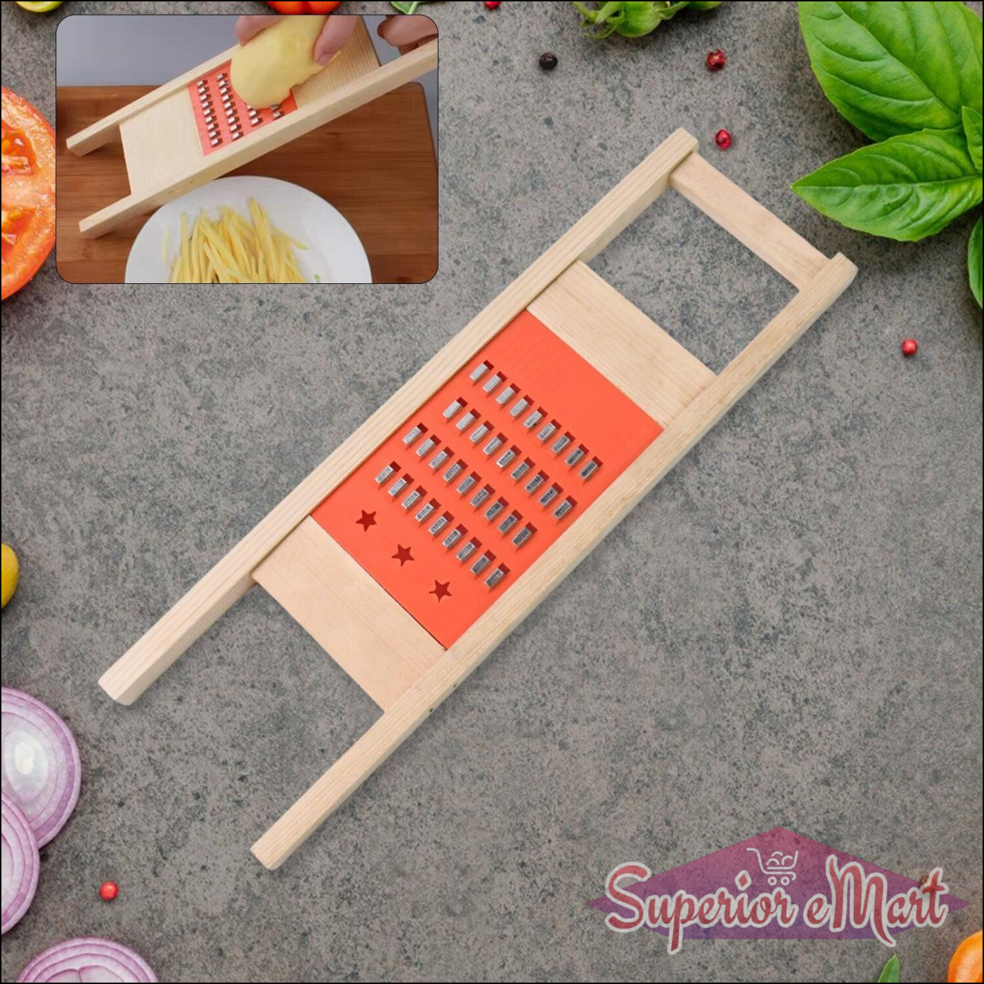 Wooden Vegetable Grater for Kitchen - Superior eMart