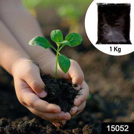 Organic Vermicompost Black Soil For Plants Health Manure (1 Kg Approx) - Superior eMart