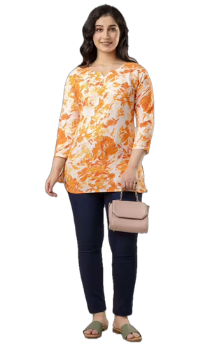 Kurti For Women - Orange.