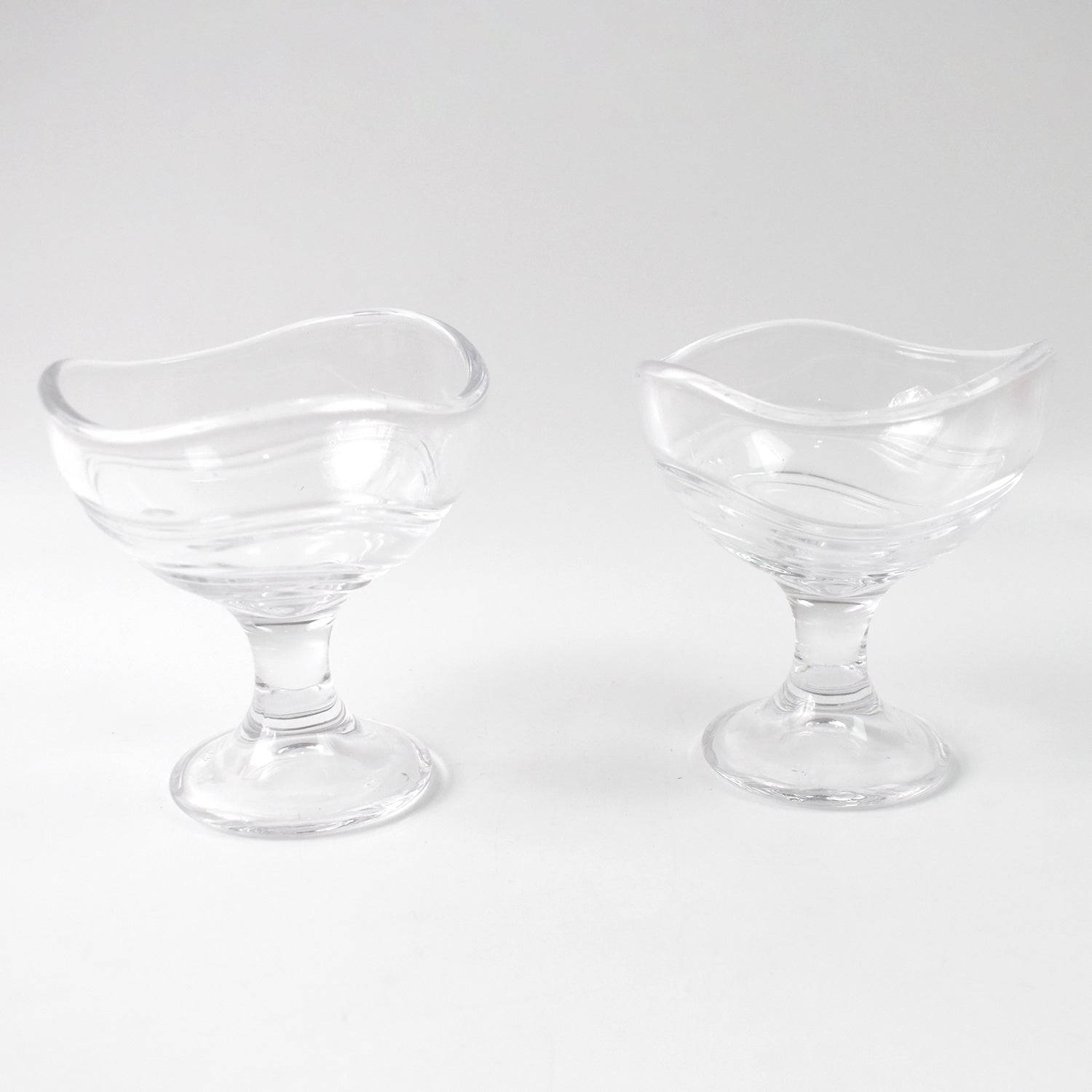 Glass Footed Dessert Bowl Ice Cream Cup (2 Pcs Set) - Superior eMart