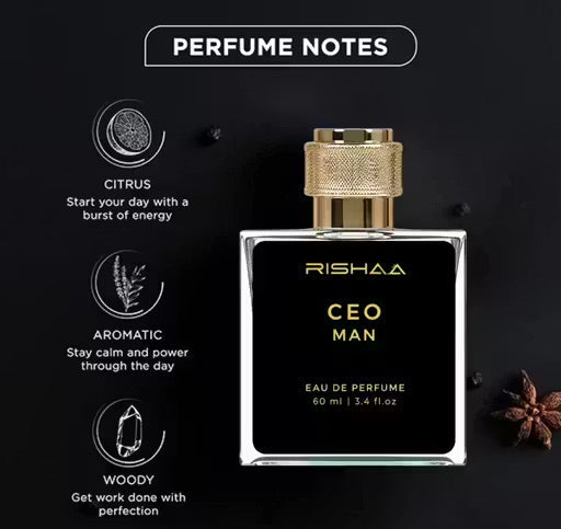 CEO Man & CEO Woman Perfume Combo | Premium Eau De Parfum for Men & Women | Long-Lasting Luxury Fragrance | Pack of 2 | 60ml Each (60ml × 2)