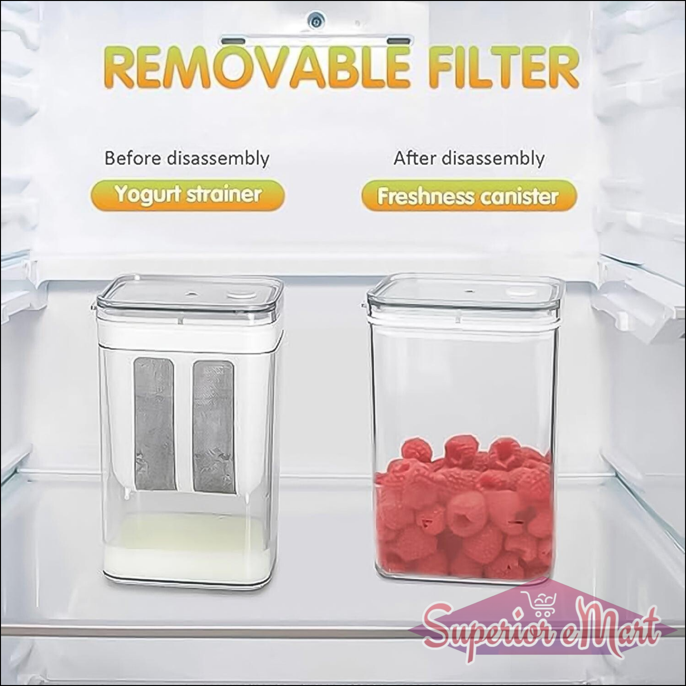 Yogurt Strainer with Storage Container 1100 Ml - Superior eMart