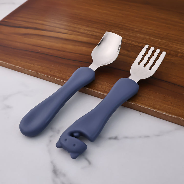Foodie Stainless Steel Spoon N Fork (2 Pc Set)