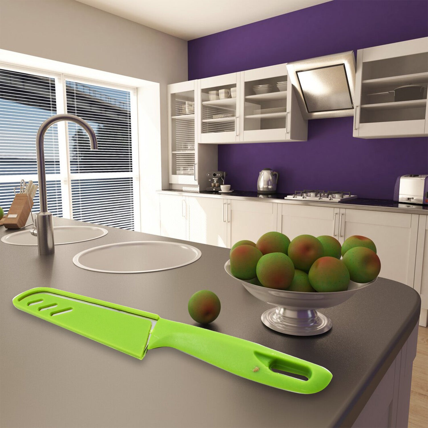 Multifunction Kitchen Tools Stainless Steel And Plastic Kitchen Knife And Scissor