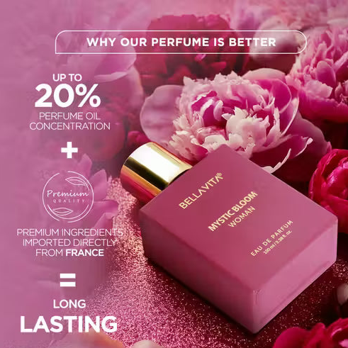 BELLAVITA MYSTIC BLOOM Perfume for Women|Floral & Musky Notes|Long Lasting Fragrance| Eau de Parfum - 100 ml  (For Women)