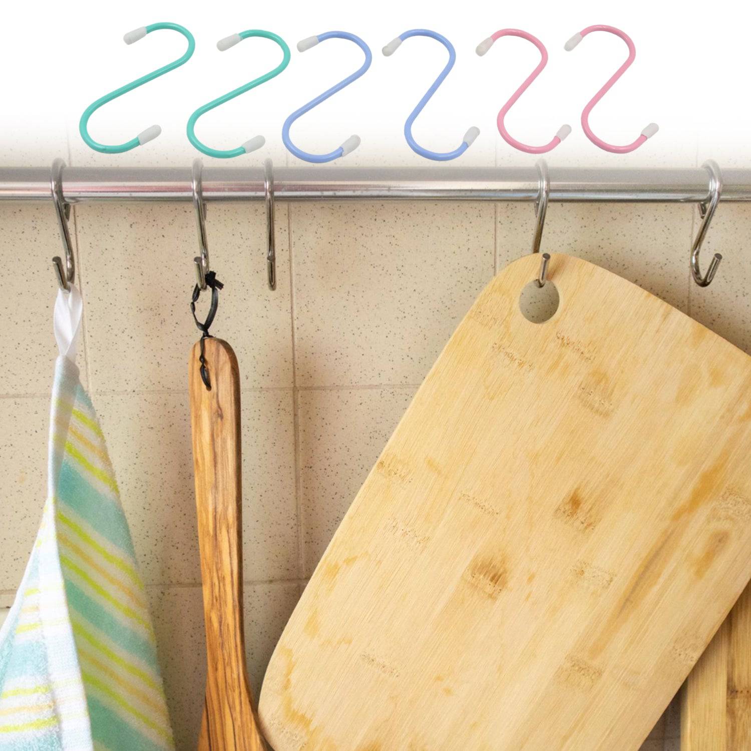 17873 S Shape Metal Hooks For Hanging Heavy Duty S Shaped Hooks For Hanging Clothes Metal Hooks For Kitchen Wardrobe Work Shop Bathroom Garden Office (6 Pcs Set) - Superior eMart