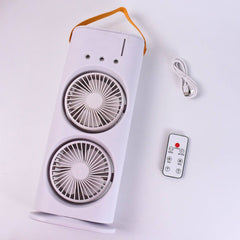 Electric Fan Desktop Double-head Powerful Air Cooler (1 Pc  With Remote) - Superior eMart